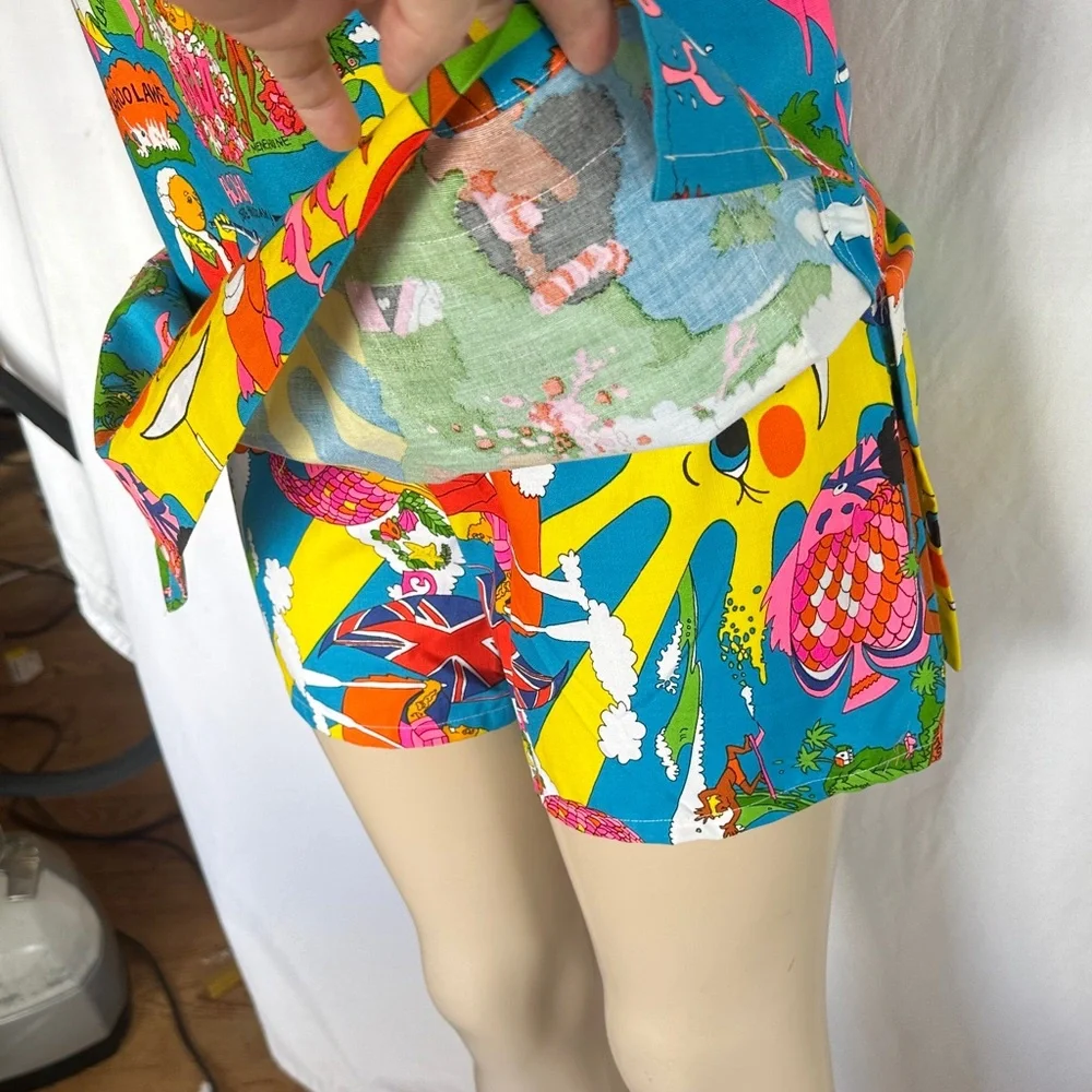 Colorful Sleeveless Graphic Dress - Picture 13 of 17